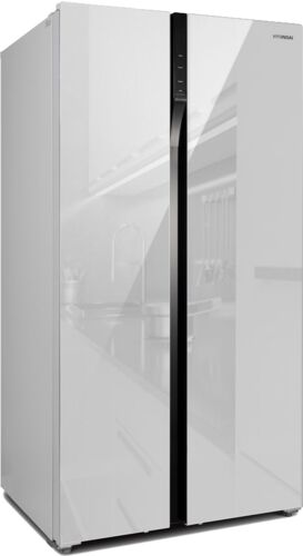 Холодильник Hyundai CS5003F белое стекло