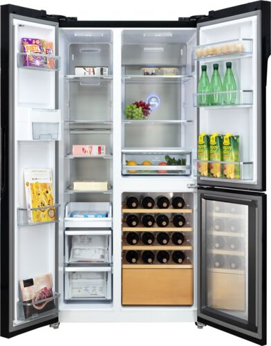 Холодильник Hiberg RFS-700DX NFGB inverter Wine с винной камерой