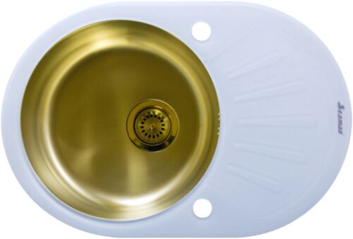Кухонная мойка Seaman Eco Glass SMG-730W Gold (PVD)