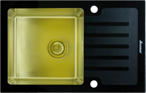 Кухонная мойка Seaman Eco Glass SMG-780B Gold (PVD)