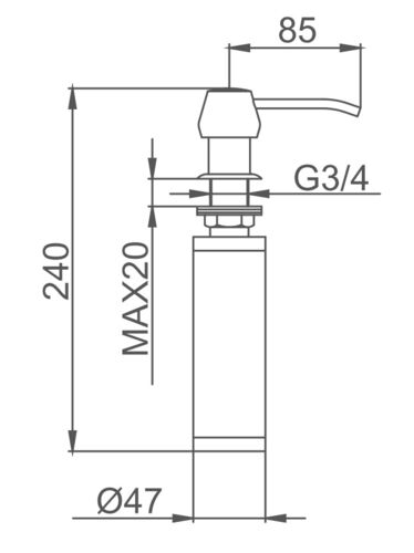 Дозатор мыла Granula GR-1403 алюминиум