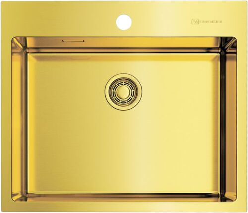 Кухонная мойка Omoikiri Akisame 59-LG нержавеющая сталь/светлое золото, 4973082