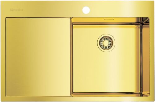 Кухонная мойка Omoikiri Akisame 78-LG-R нержавеющая сталь/светлое золото, PVD 4973086